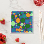 Retro Polka Dot Mosaic Pattern #6 Servetten (Insitu)