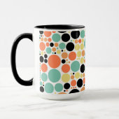 Retro Polka Dot Mosaic Pattern #7 Mok (Links)
