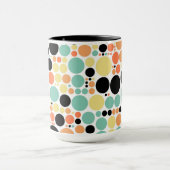 Retro Polka Dot Mosaic Pattern #7 Mok (Midden)