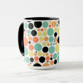 Retro Polka Dot Mosaic Pattern #7 Mok (Voorkant links)