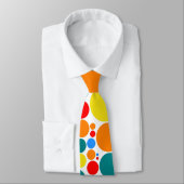 Retro Polka Dot Mosaic Pattern #7 Stropdas (Gebonden)