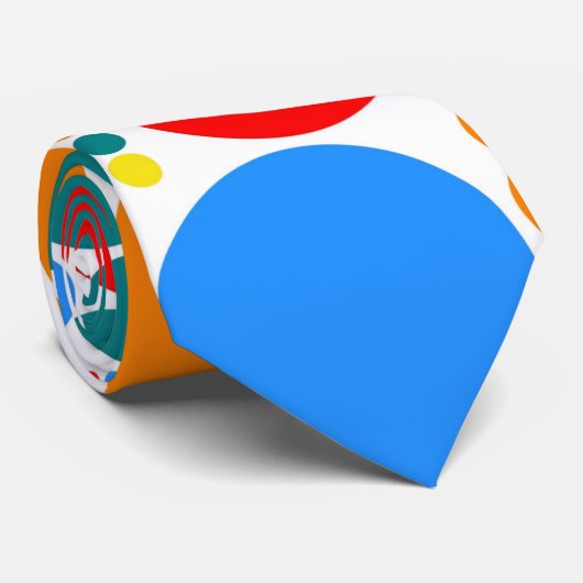 Retro Polka Dot Mosaic Pattern #7 Stropdas (Opgerold)