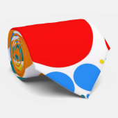 Retro Polka Dot Mosaic Pattern #8 Stropdas (Opgerold)