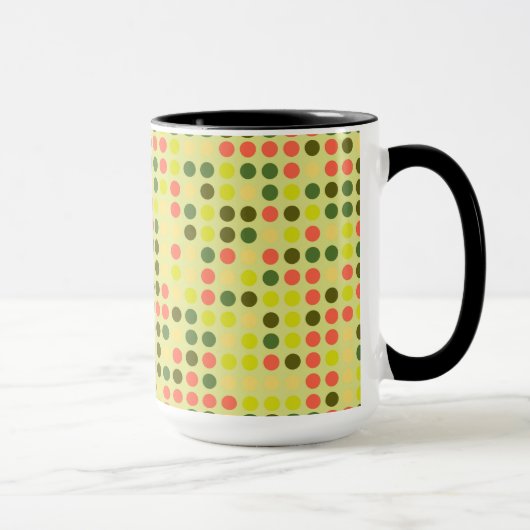 Retro Polka Dot Mosaic Pattern #9 Mok (Rechts)