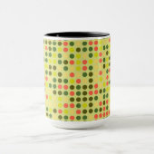 Retro Polka Dot Mosaic Pattern #9 Mok (Midden)
