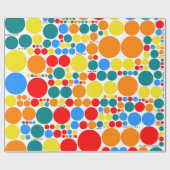 Retro Polka Dot Mosaic Pattern Cadeaupapier (Vlak)