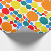 Retro Polka Dot Mosaic Pattern Cadeaupapier (Hoek)