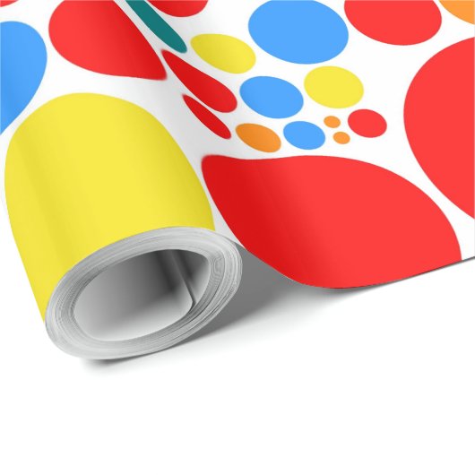 Retro Polka Dot Mosaic Pattern Cadeaupapier (Rol Hoek)