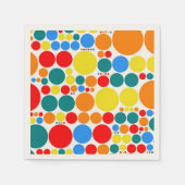 Retro Polka Dot Mosaic Pattern Servetten (Voorkant)