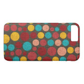Retro Polka Dot Painted Canvas #3 Case-Mate iPhone Case (Achterkant (Horizontaal))