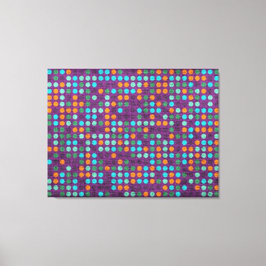 Retro Polka Dot Painted Canvas #4 Afdruk (Voorkant)