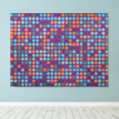Retro Polka Dot Painted Canvas #4 Afdruk (Insitu (Houten vloer))