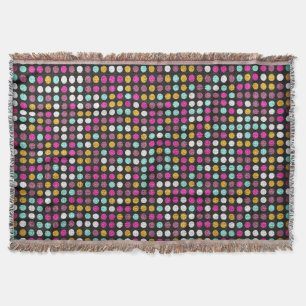 Retro Polka Dot Painted Canvas #4 Deken
