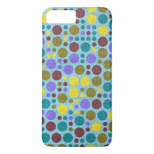 Retro Polka Dot Painted Canvas #5 Case-Mate iPhone Case (Achterkant)