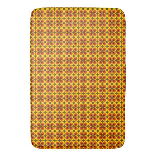 Retro Polka Dot Pattern 60s 70s Funky Badmat (Voorkant Verticaal)