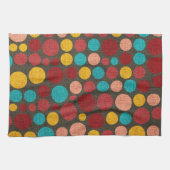 Retro Polka Dot Pattern #7 Theedoek (Horizontaal)
