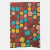 Retro Polka Dot Pattern #7 Theedoek (Verticaal)
