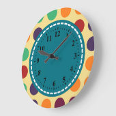 Retro Polka Dot Pattern #8 Grote Klok (Hoek)