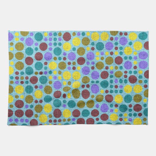 Retro Polka Dot Pattern #9 Theedoek (Horizontaal)