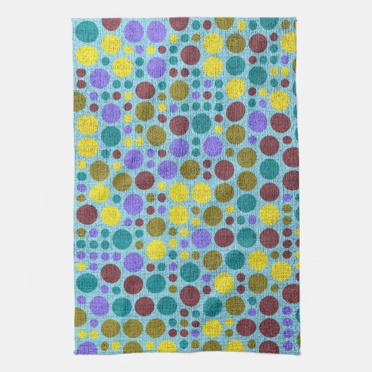 Retro Polka Dot Pattern #9 Theedoek (Verticaal)