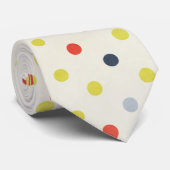 Retro Polka dot Pattern Stropdas (Opgerold)