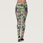 Retro Polka Dot Pinch, Nip, Tuck, Stripes Leggings (Achterkant)