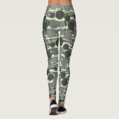 Retro Polka Dot Pinch, Nip, Tuck, Stripes Leggings (Achterkant)