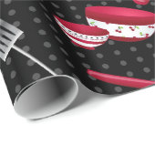 Retro Polka Dot Rode Keuken Gadget Cadeaupapier (Rol Hoek)