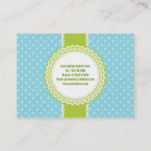 Retro Polka Dot Visitekaartje (Achterkant)