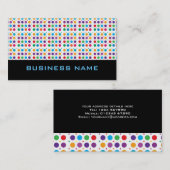 Retro Polka Dot Visitekaartje (Voorkant / Achterkant)