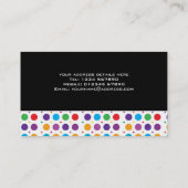 Retro Polka Dot Visitekaartje (Achterkant)