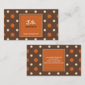 Retro Polka Dot Visitekaartje (Voorkant / Achterkant)