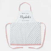 Retro polka dot volwassen gepersonaliseerde kookge schort (Voorkant)