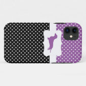 Retro Polka Dot w. Dachshund Case-Mate iPhone Case (Achterkant (horizontaal))