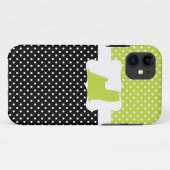 Retro Polka Dot w/Yorkie Case-Mate iPhone Case (Achterkant (horizontaal))