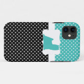 Retro Polka Dot w/Yorkie Case-Mate iPhone Case (Achterkant (horizontaal))