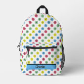 Retro Polka Dots Bedrukte Rugzak (Voorkant)