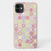 Retro Polka Dots (beige) Case-Mate iPhone Case (Achterkant)