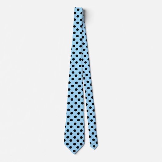 Retro Polka Dots Blue Stropdas (Voorkant)