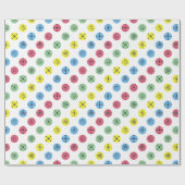 Retro Polka Dots Cadeaupapier (Vlak)