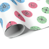 Retro Polka Dots Cadeaupapier (Rol Hoek)