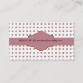 Retro Polka Dots Classic Custom Pattern ROOS MAUT Visitekaartje (Achterkant)