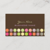 Retro Polka Dots / DIY achtergrond Visitekaartje (Achterkant)