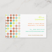 Retro polka dots/DIY achtergrondkleur! Visitekaartje (Voorkant)