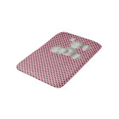 Retro Polka Dots en Poodle Bath Mat (Gekanteld)