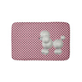 Retro Polka Dots en Poodle Bath Mat (Voorkant)