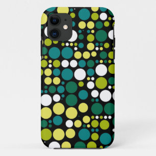 Retro Polka Dots   Geel groen wit Case-Mate iPhone Case