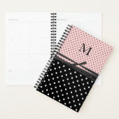 Retro Polka Dots monogrammed Daily Planner (Display)