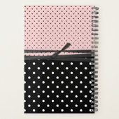 Retro Polka Dots monogrammed Daily Planner (Achterkant)