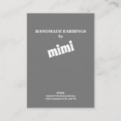 Retro Polka Dots Oorbel Display Visitekaartje (Achterkant)